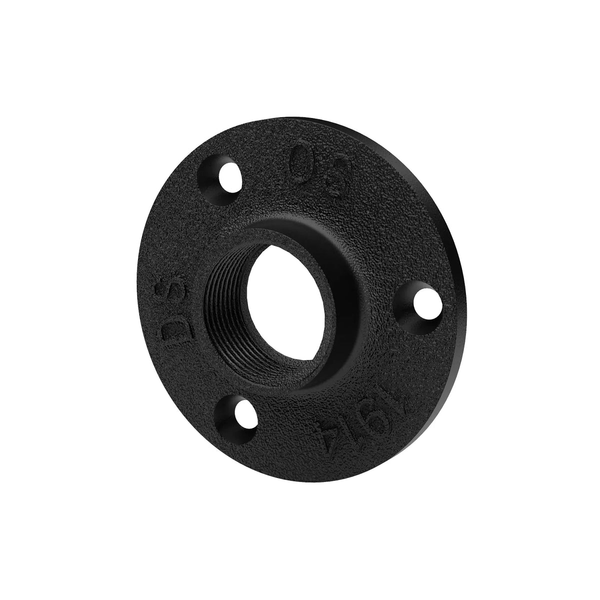 Flansch für Wandmontage schwarz - 3/4" - Kleidereisen|||50877361946888