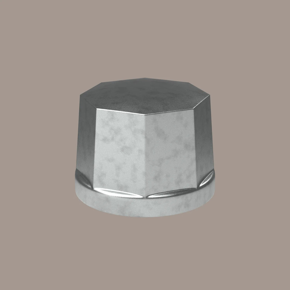 Hexagon Kappe - Endstück - 3/4" - Kleidereisen Silber |||50877598433544