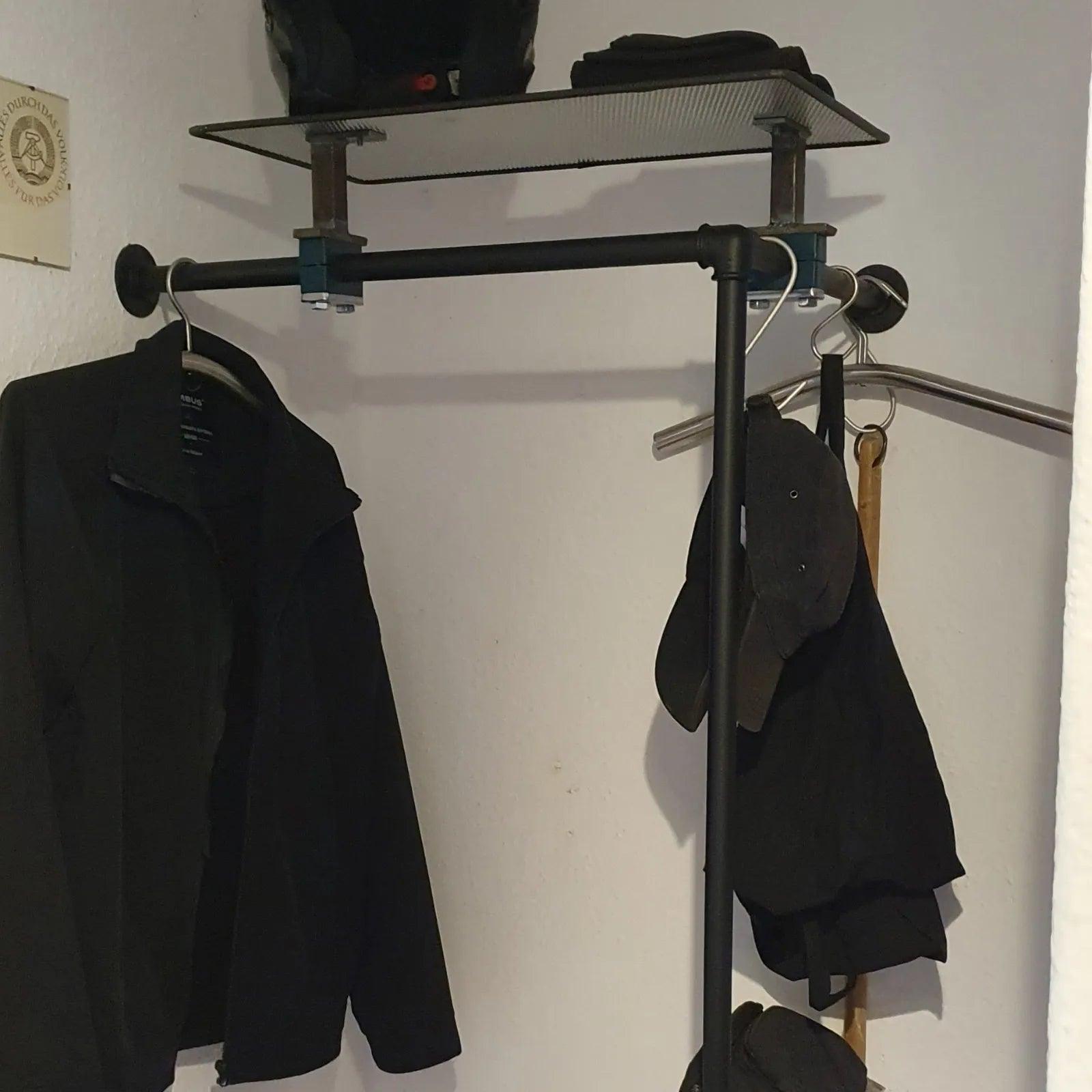 DIY Garderobe Flur Rohrmöbel mit Ablage