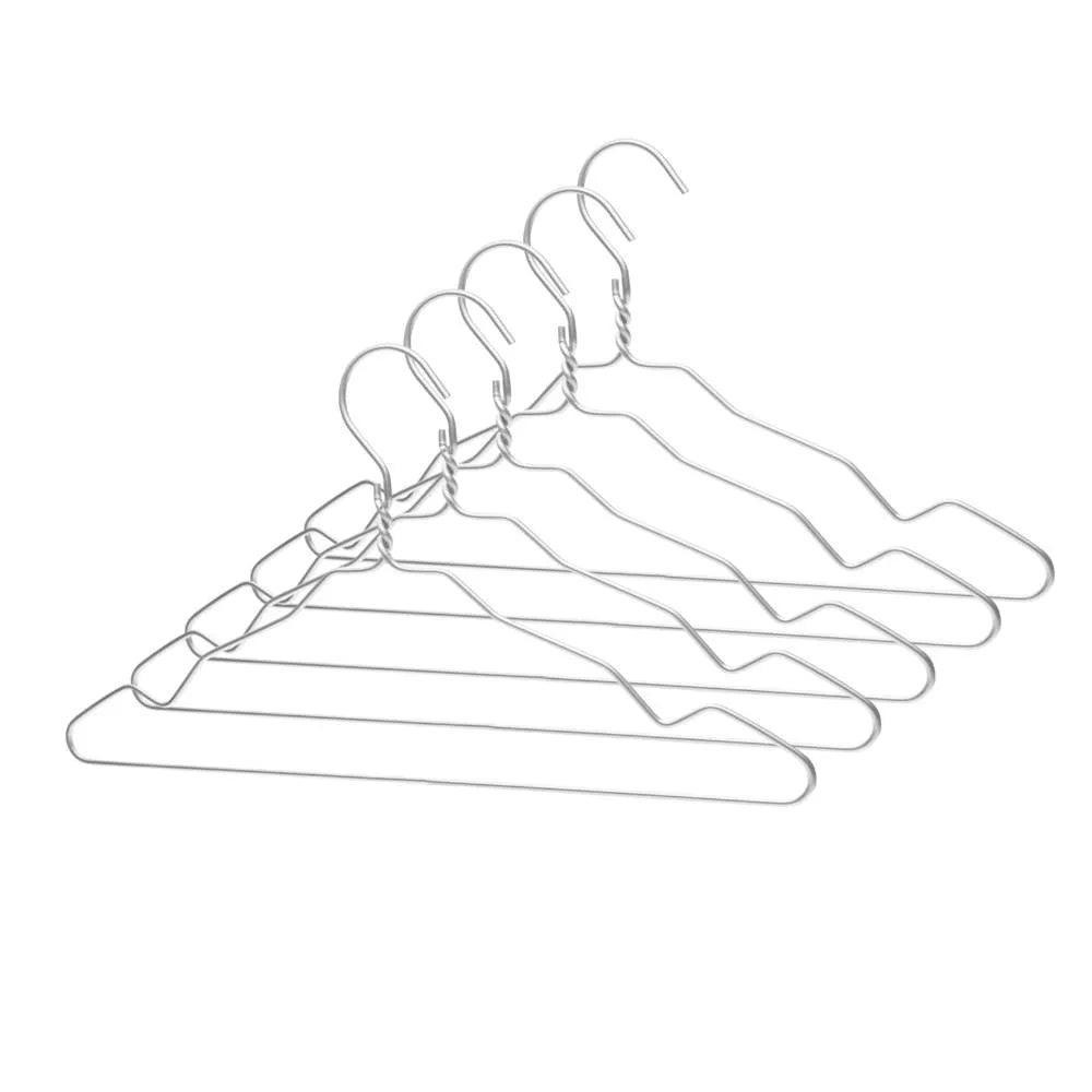 Kleiderbügel Aluminium 5er Set silber:::silber