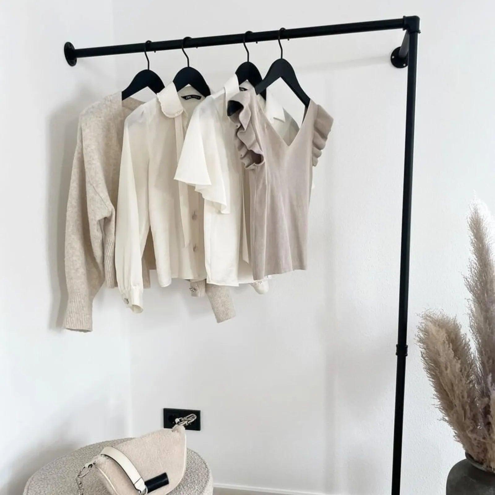 Kleiderstange über eck schwarz - Modell Hendrik