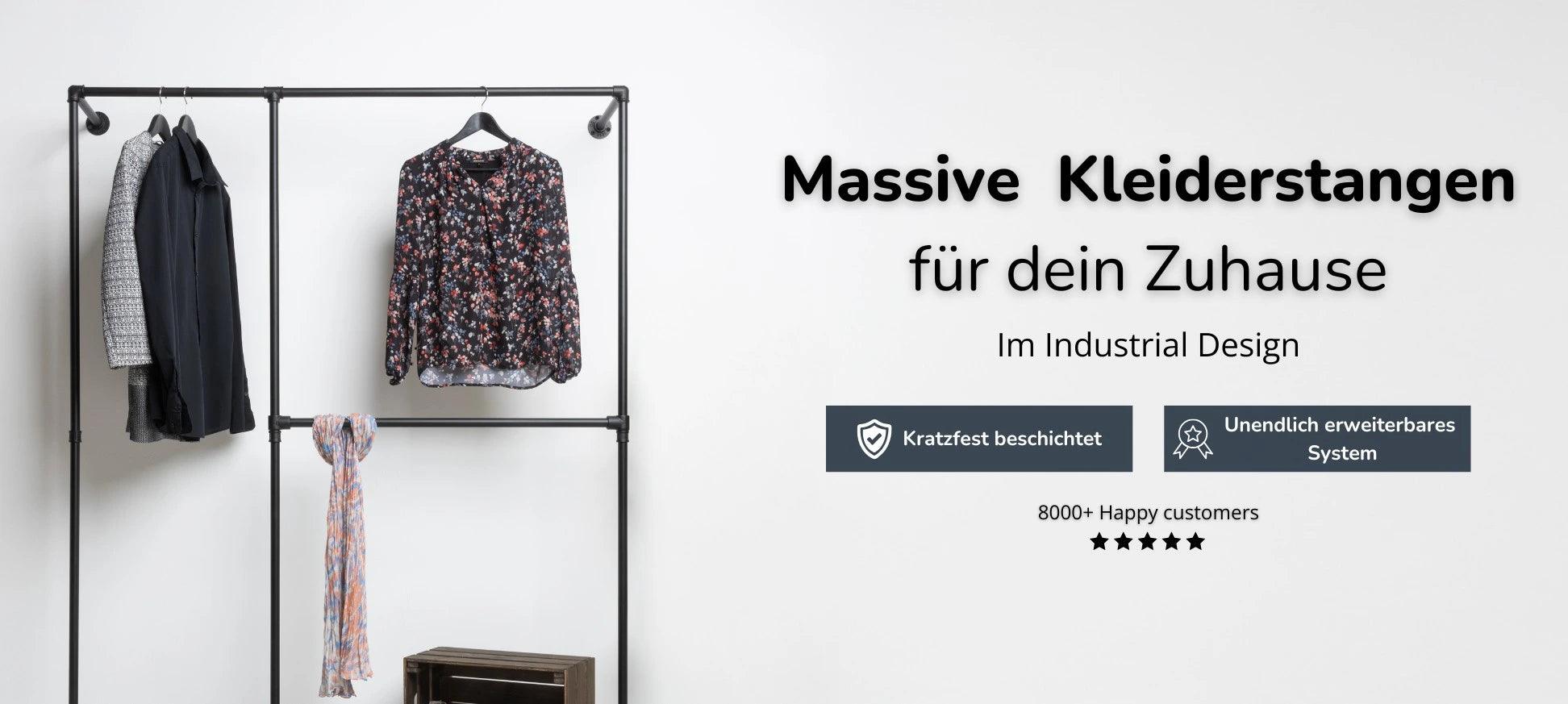 Massive Kleiderstangen von Kleidereisen