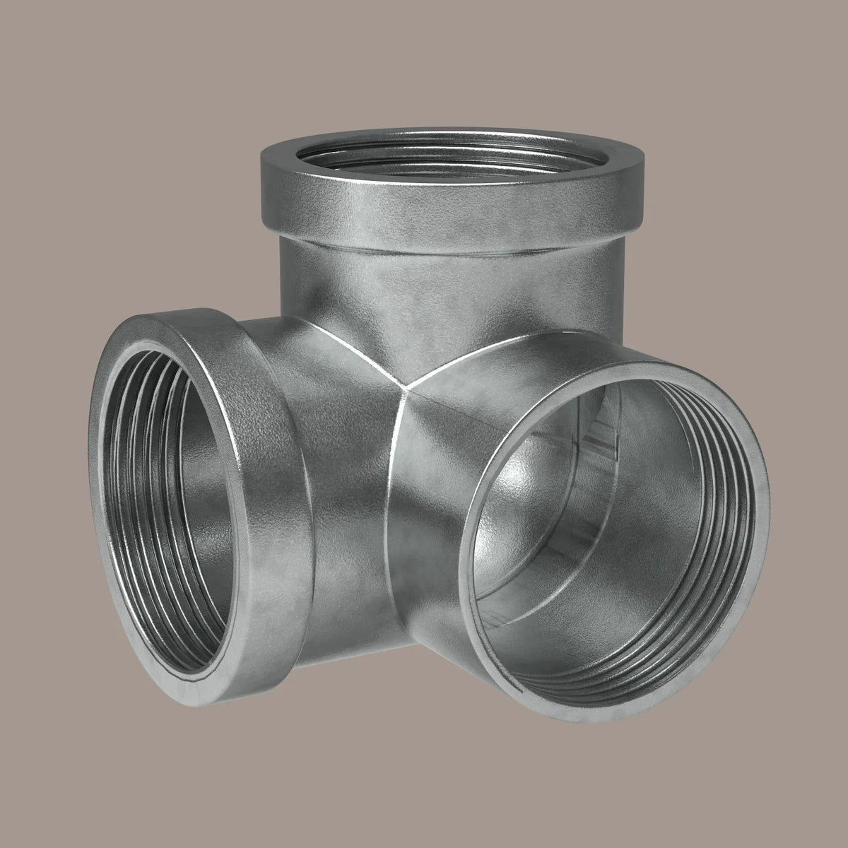 Winkelverteiler Ecke 3-Wege - 3/4" - Kleidereisen Silber |||50877583687944