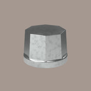 Hexagon Kappe - Endstück - 3/4" - Kleidereisen Silber |||50877598433544