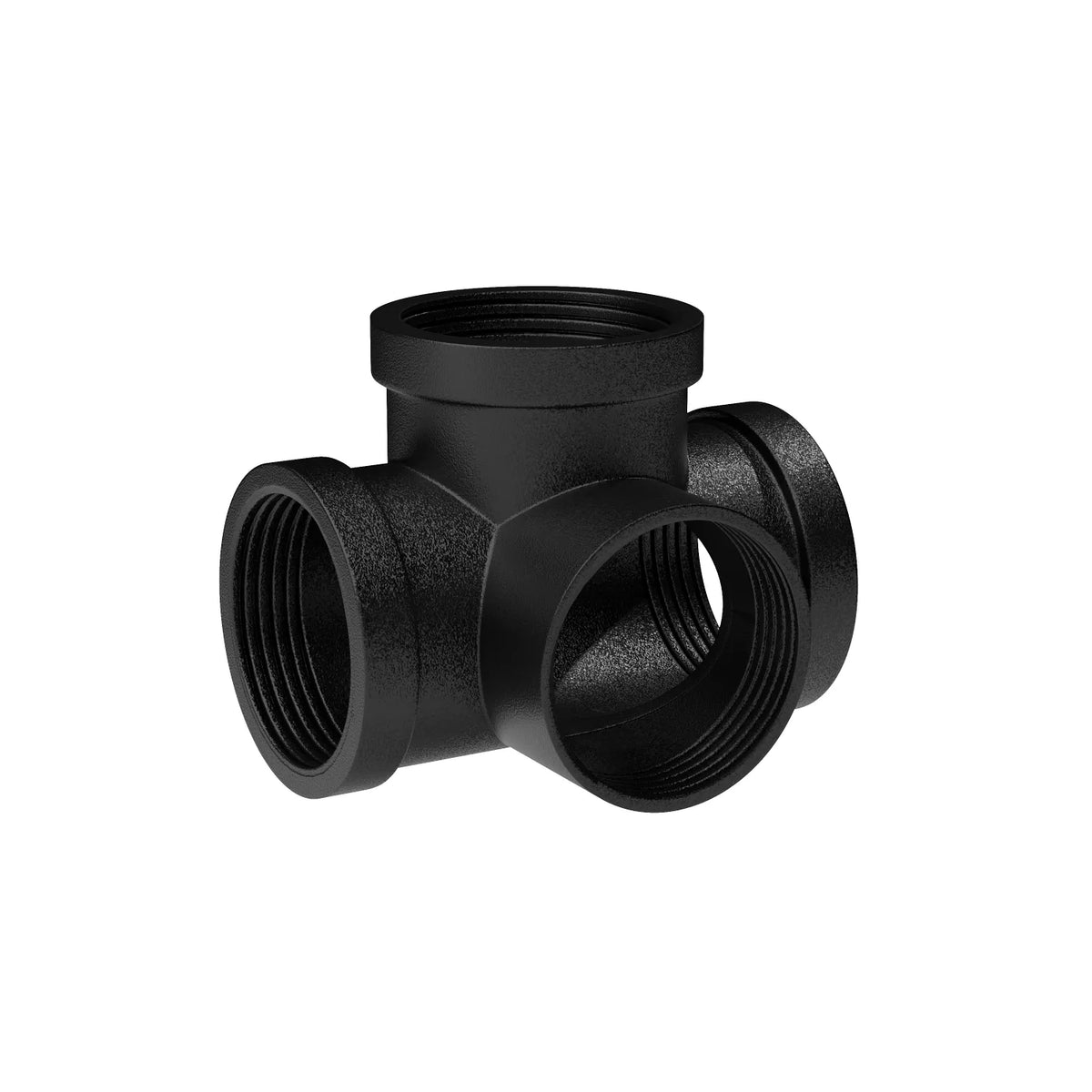 Winkelverteiler 4 Wege Temperguss Schwarz |||58773424832776