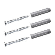 Silber Torx Schrauben 5x50 und Universaldübel 8x40 Set 3x |||50877395796232