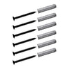 Schwarz Torx Schrauben 5x50 und Universaldübel 8x40 Set 6x |||50403234054408