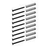 Schwarz Torx Schrauben 5x50 und Universaldübel 8x40 Set 9x  |||50403234087176