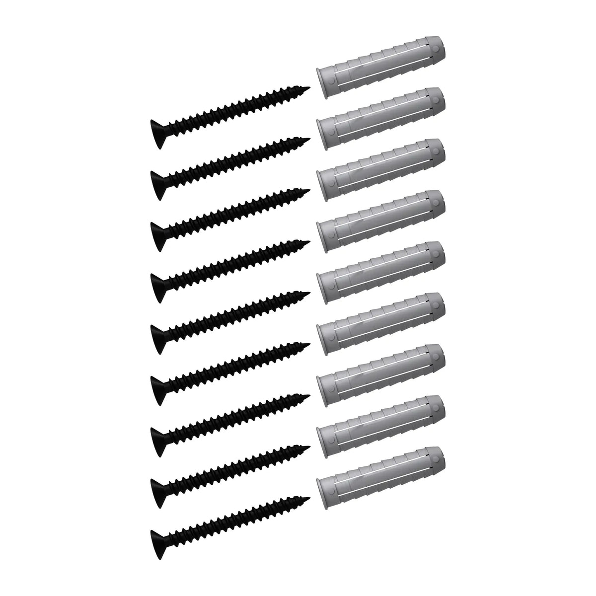 Schwarz Torx Schrauben 5x50 und Universaldübel 8x40 Set 9x  |||50403234087176