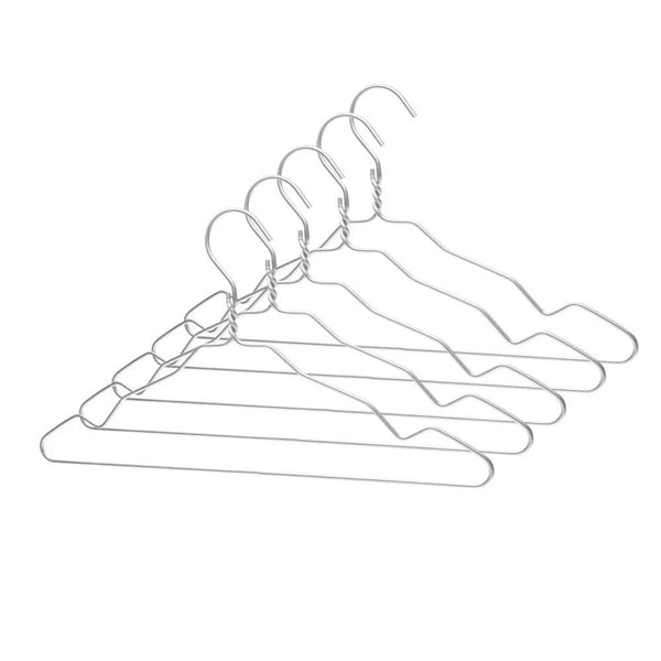 Kleiderbügel Aluminium 5er Set silber:::silber