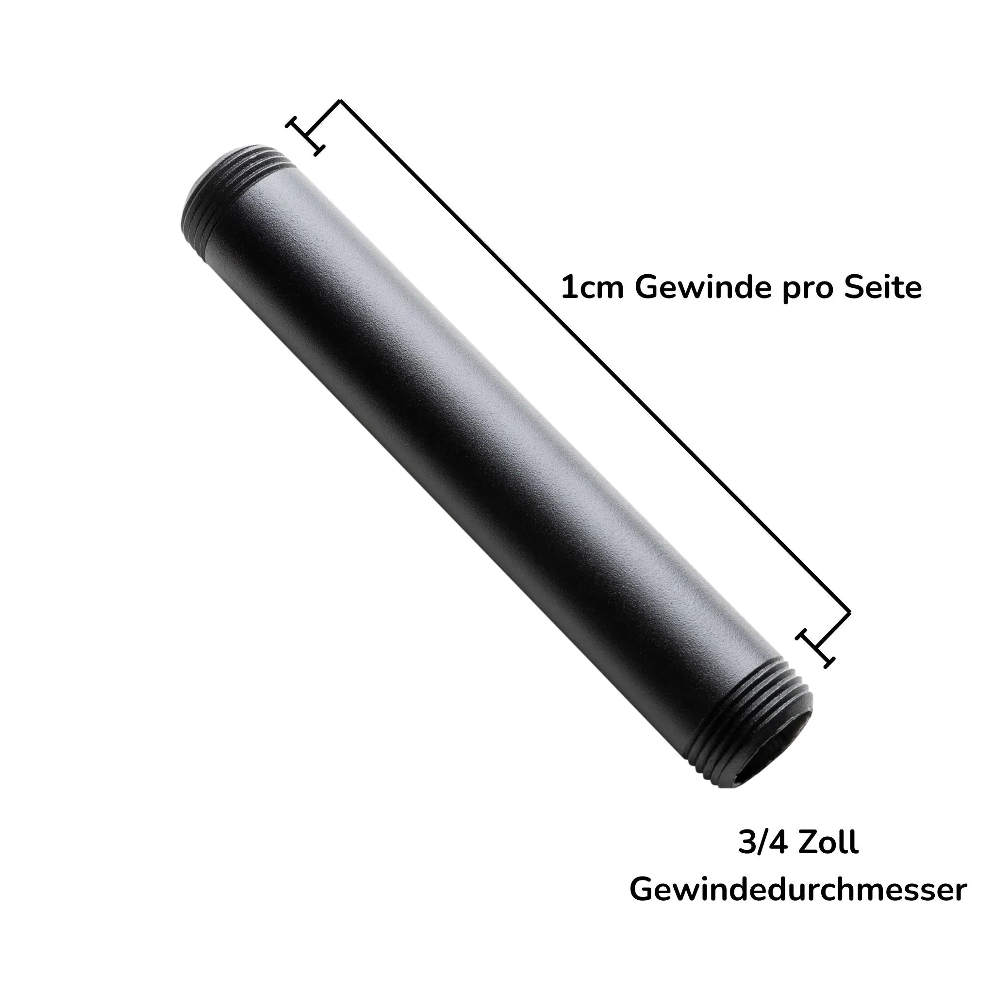 Industrielles Wasserrohr 6-100 cm - 3/4 schwarz - Maßebild - Kleidereisen|||44645937807624,44645937840392,44645937873160,44645937905928,44645937938696,44645937971464,44645938004232,44645938037000,44645938069768,44645938102536,44645938135304,44645938168072,44645938200840