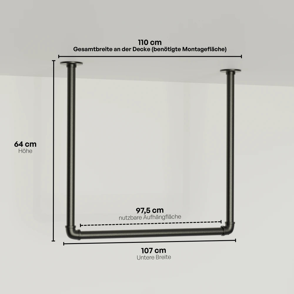 Maßebild Kleiderstange Frieda |||45122695332104,50882133229832