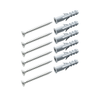 6er Pack Schrauben inkl. Dübel silber - Kleidereisen|||50877395829000